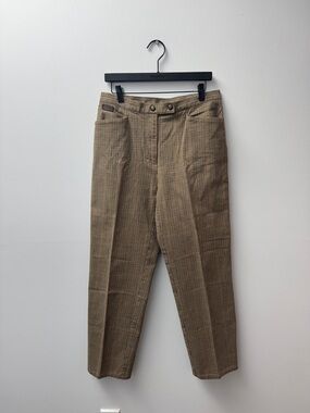 Ralph Lauren Tan Brown Micro-Check Chinos